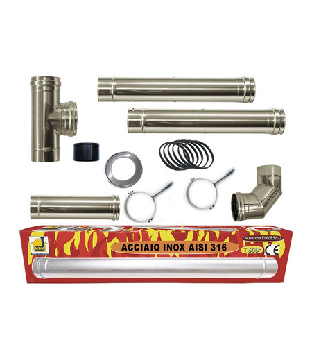 Kit stufa pellet - in, acciaio